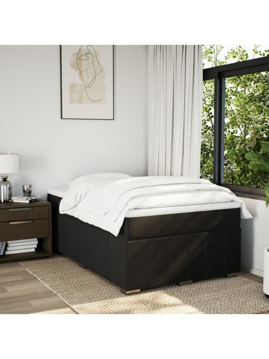 Box spring postel s matrací černá 120x190 cm textil