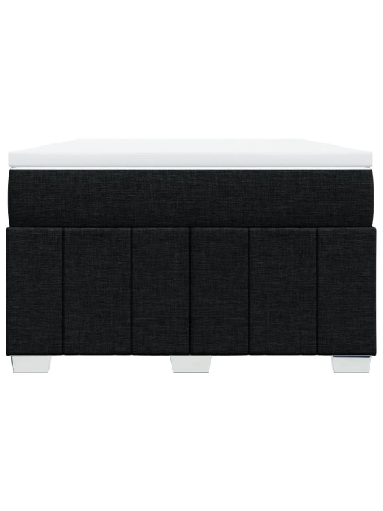 Box spring postel s matrací černá 120x190 cm textil