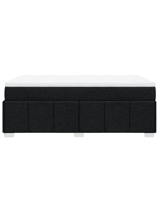 Box spring postel s matrací černá 120x190 cm textil