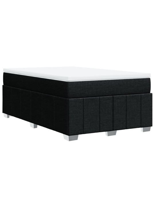 Box spring postel s matrací černá 120x190 cm textil