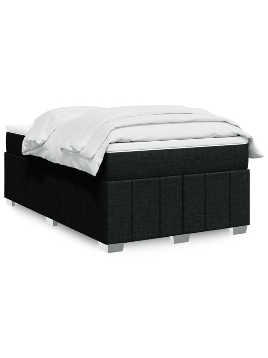Box spring postel s matrací černá 120x190 cm textil