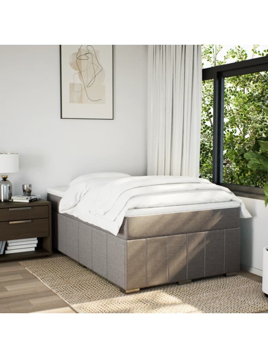Box spring postel s matrací taupe 120x190 cm textil