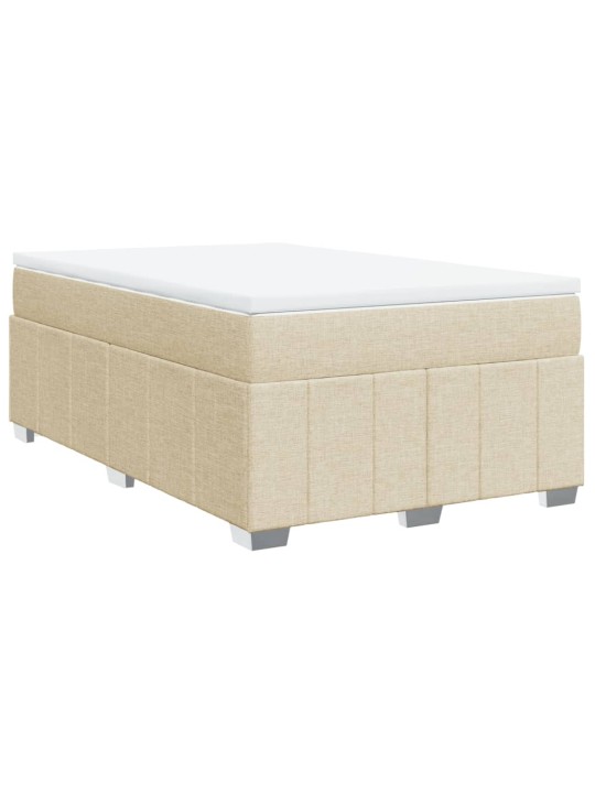 Box spring postel s matrací krémová 120x190 cm textil