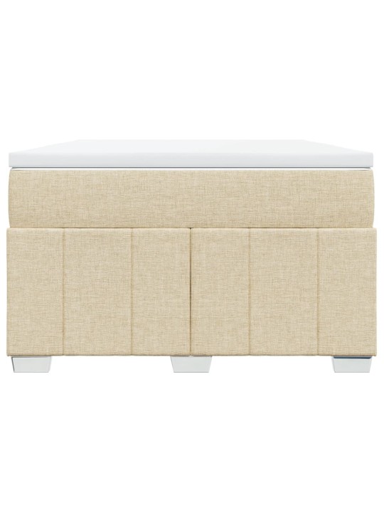 Box spring postel s matrací krémová 120x190 cm textil