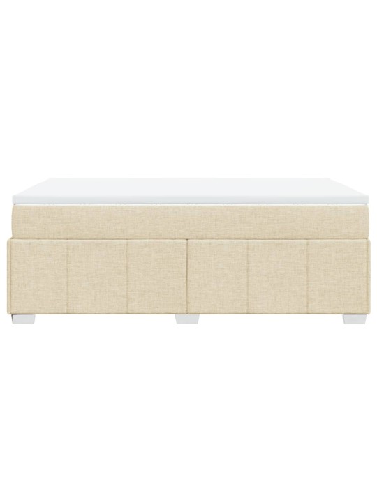 Box spring postel s matrací krémová 120x190 cm textil