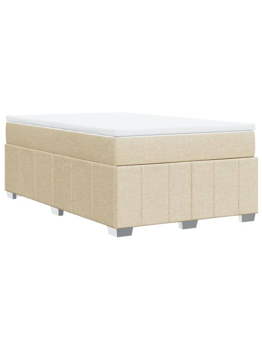Box spring postel s matrací krémová 120x190 cm textil