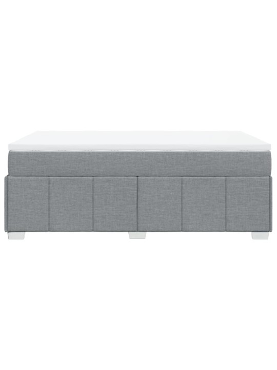 Box spring postel s matrací světle šedá 120 x 200 cm textil