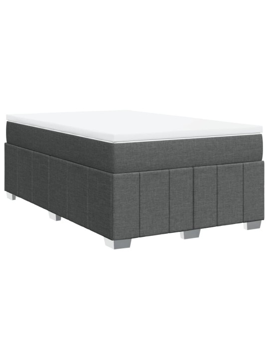 Box spring postel s matrací tmavě šedá 120x200 cm textil