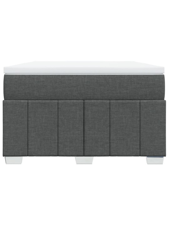 Box spring postel s matrací tmavě šedá 120x200 cm textil