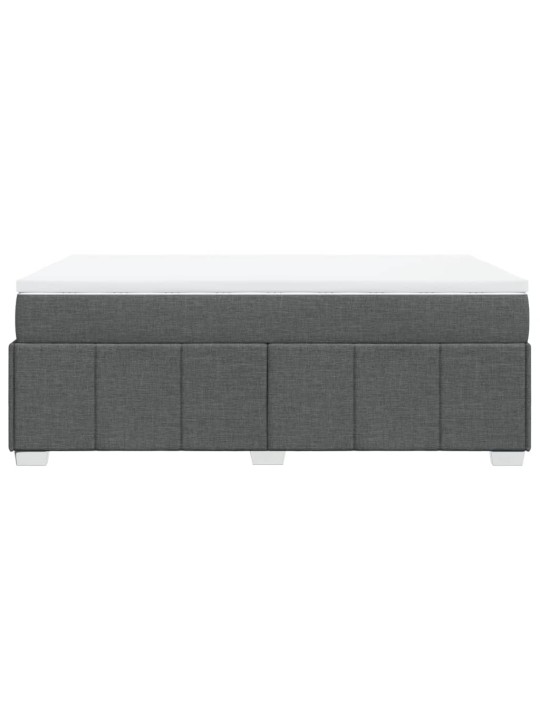 Box spring postel s matrací tmavě šedá 120x200 cm textil