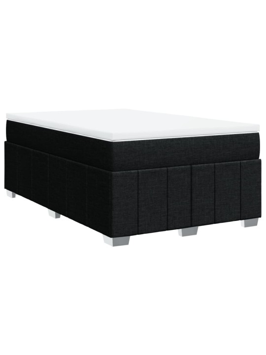 Box spring postel s matrací černá 120x200 cm textil