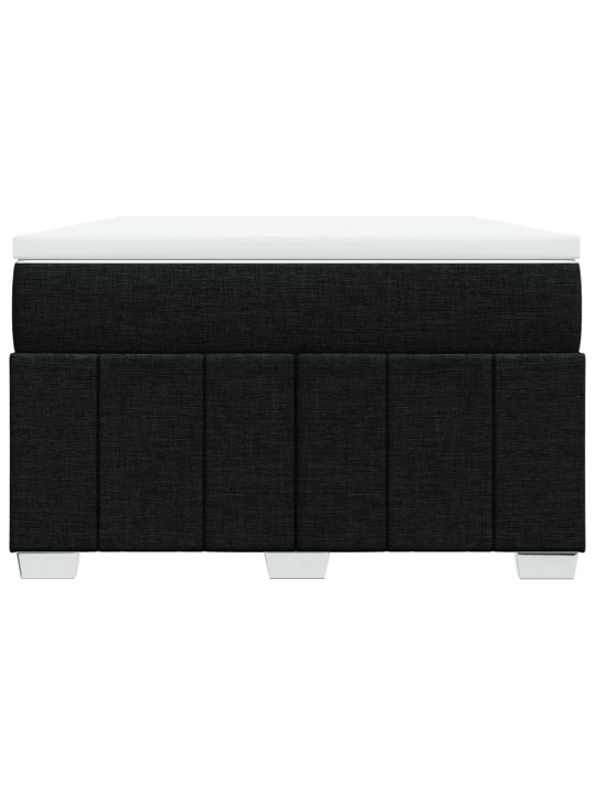 Box spring postel s matrací černá 120x200 cm textil