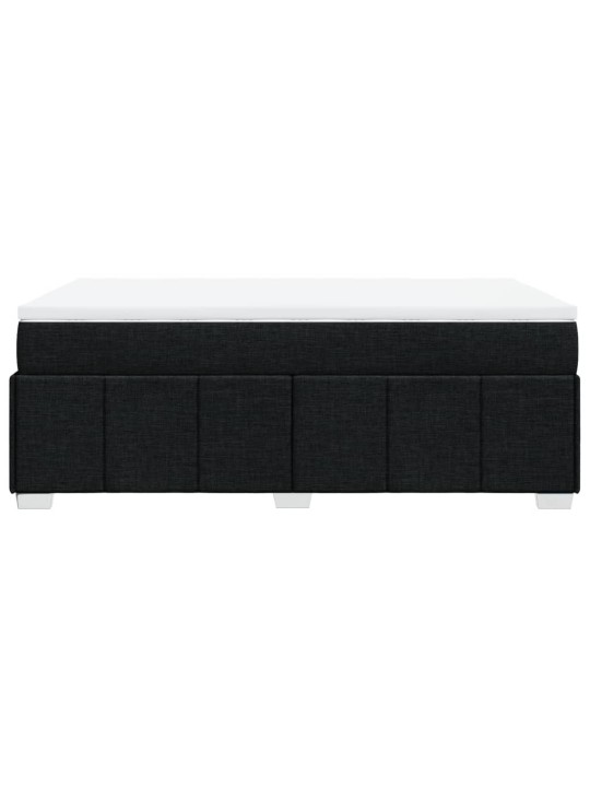 Box spring postel s matrací černá 120x200 cm textil