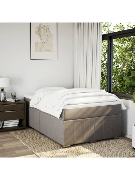 Box spring postel s matrací taupe 120x200 cm textil