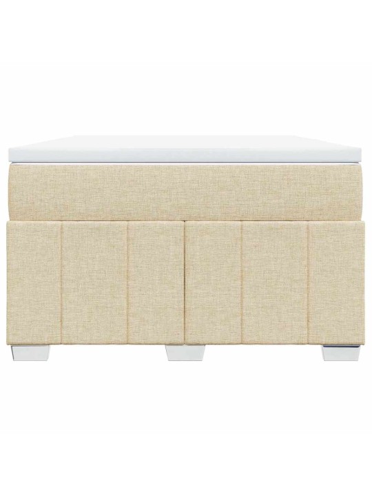 Box spring postel s matrací krémová 120x200 cm textil