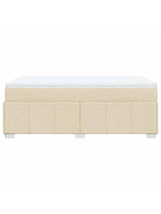 Box spring postel s matrací krémová 120x200 cm textil