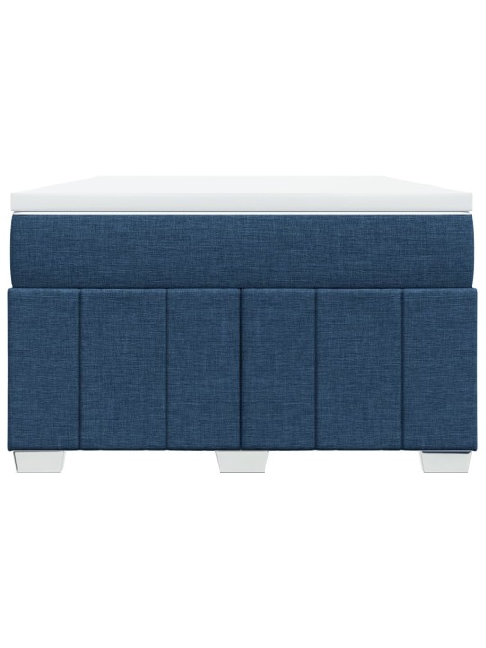 Box spring postel s matrací modrá 120x200 cm textil