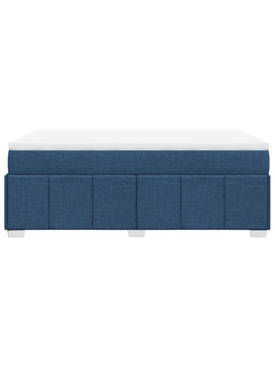 Box spring postel s matrací modrá 120x200 cm textil