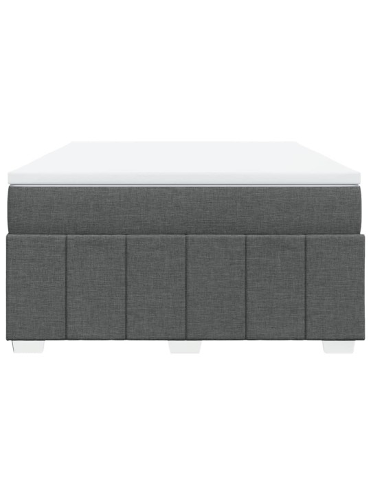 Box spring postel s matrací tmavě šedý 140 x 190 cm textil