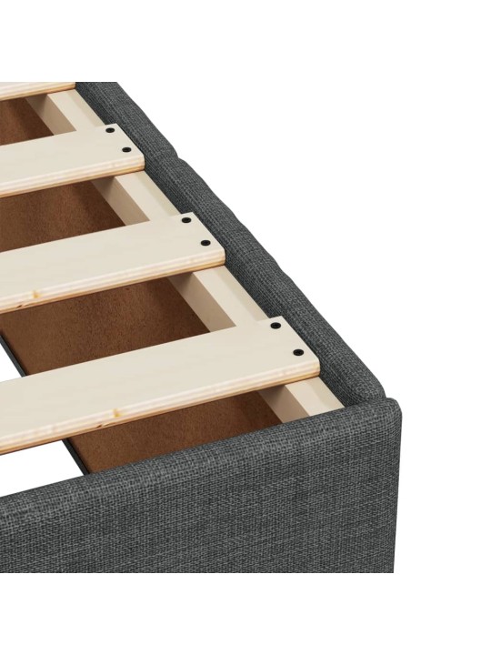 Box spring postel s matrací tmavě šedý 140 x 190 cm textil