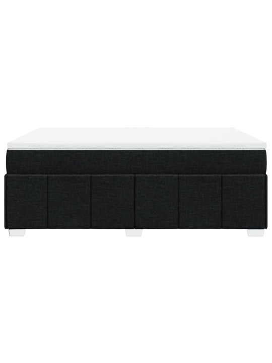 Box spring postel s matrací černá 140 x 190 cm textil