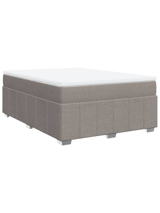 Box spring postel s matrací taupe 140x190 cm textil