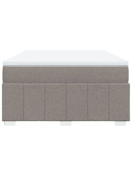 Box spring postel s matrací taupe 140x190 cm textil