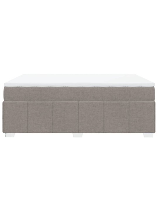 Box spring postel s matrací taupe 140x190 cm textil