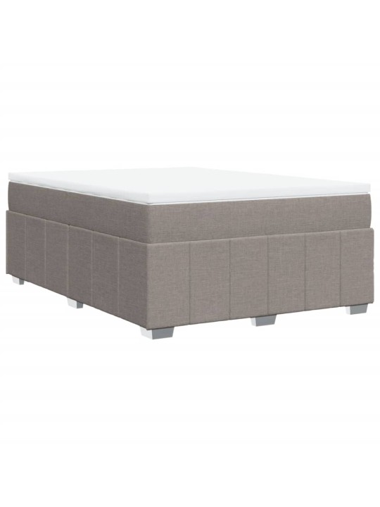 Box spring postel s matrací taupe 140x190 cm textil