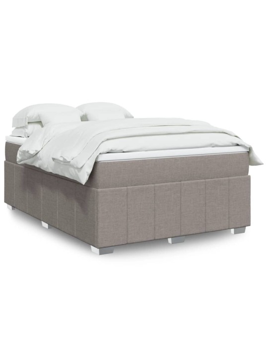 Box spring postel s matrací taupe 140x190 cm textil