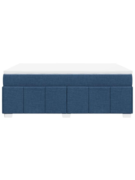 Box spring postel s matrací modrá 140x190 cm textil