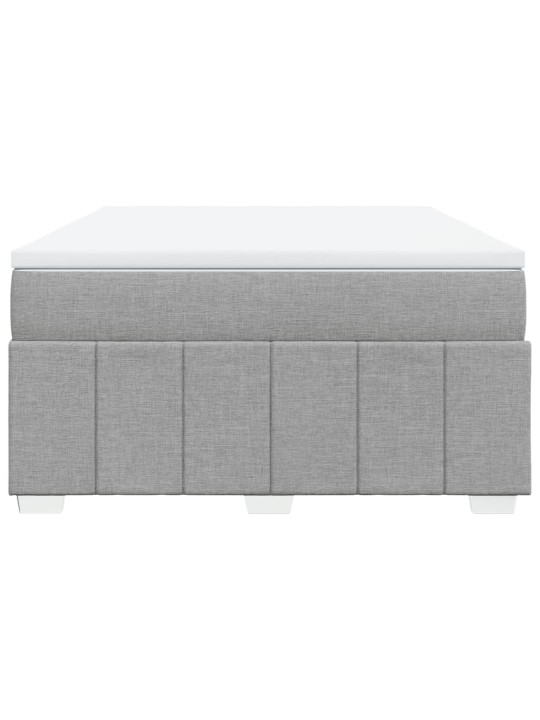 Box spring postel s matrací světle šedá 140 x 200 cm textil