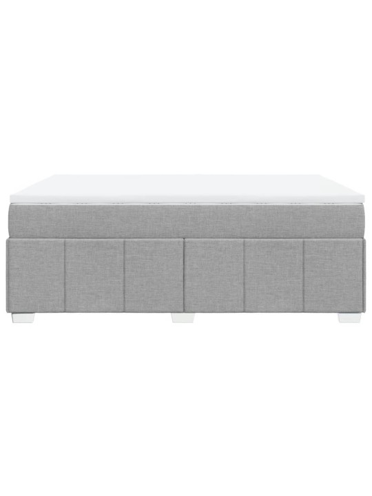 Box spring postel s matrací světle šedá 140 x 200 cm textil