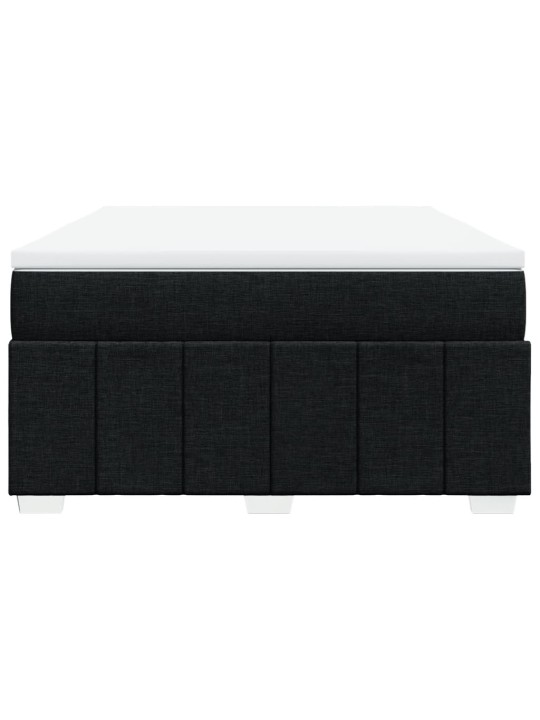 Box spring postel s matrací černá 140x200 cm textil