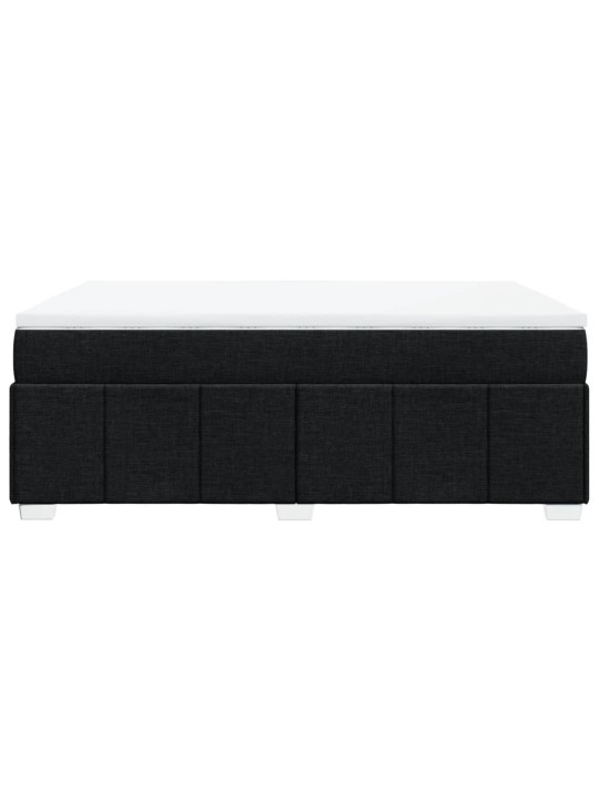 Box spring postel s matrací černá 140x200 cm textil