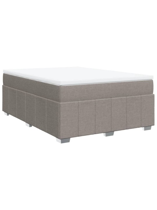 Box spring postel s matrací taupe 140x200 cm textil