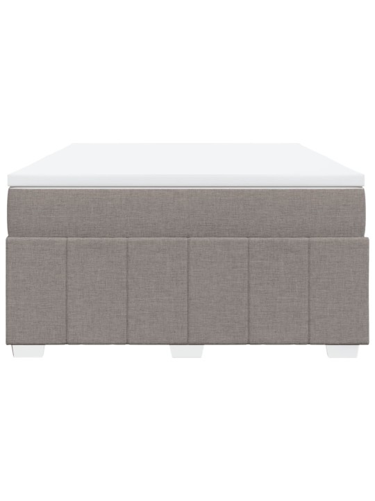 Box spring postel s matrací taupe 140x200 cm textil