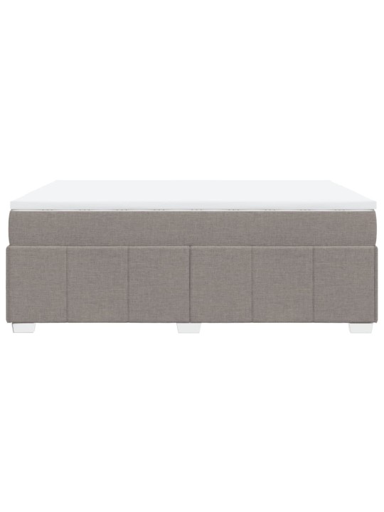 Box spring postel s matrací taupe 140x200 cm textil