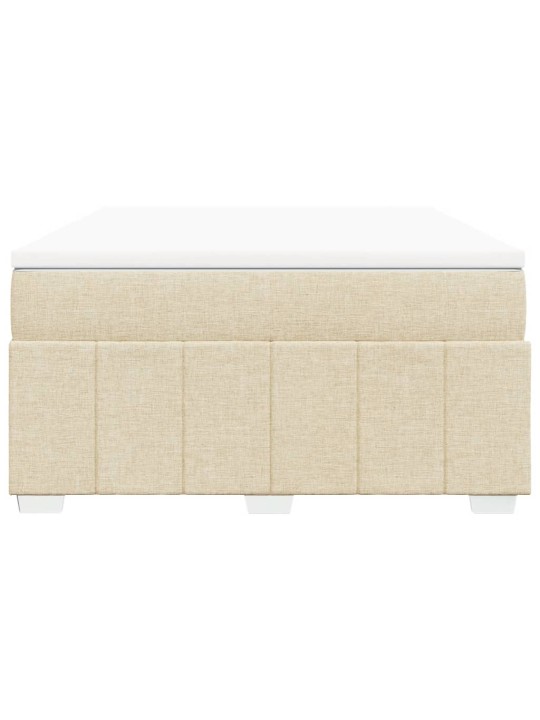 Box spring postel s matrací krémová 140x200 cm textil
