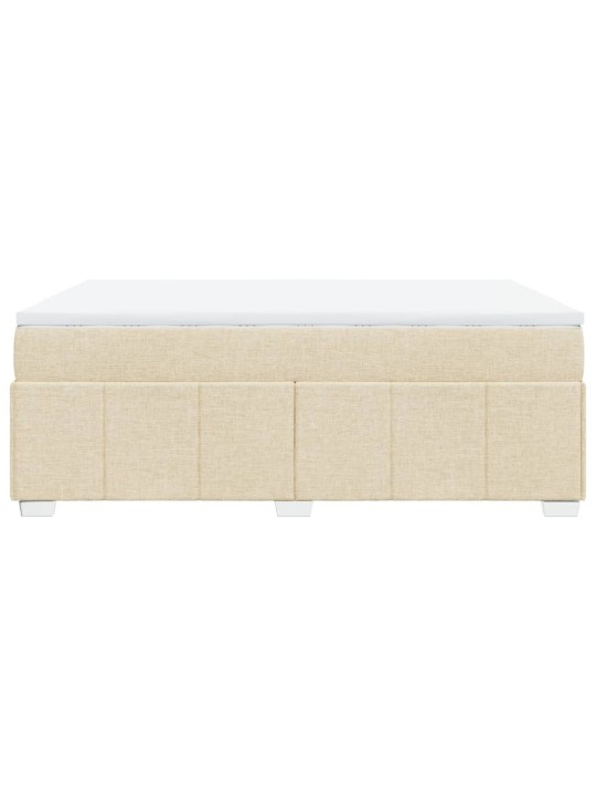 Box spring postel s matrací krémová 140x200 cm textil