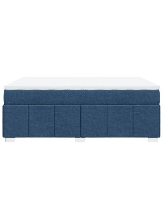 Box spring postel s matrací modrá 140x200 cm textil