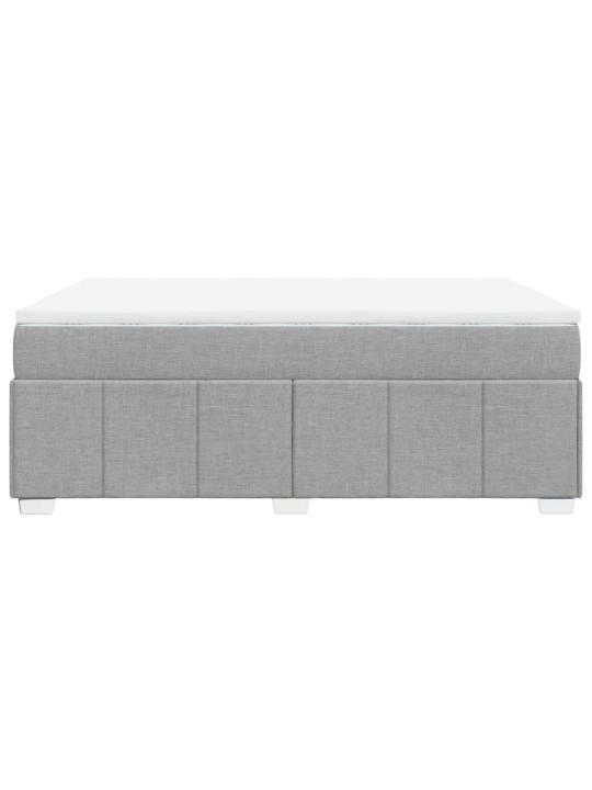 Box spring postel s matrací světle šedá 160 x 200 cm textil
