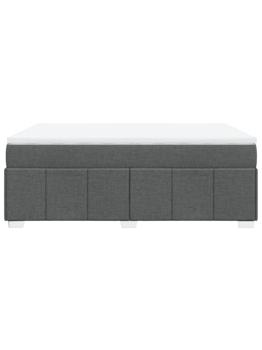 Box spring postel s matrací tmavě šedá 160x200 cm textil
