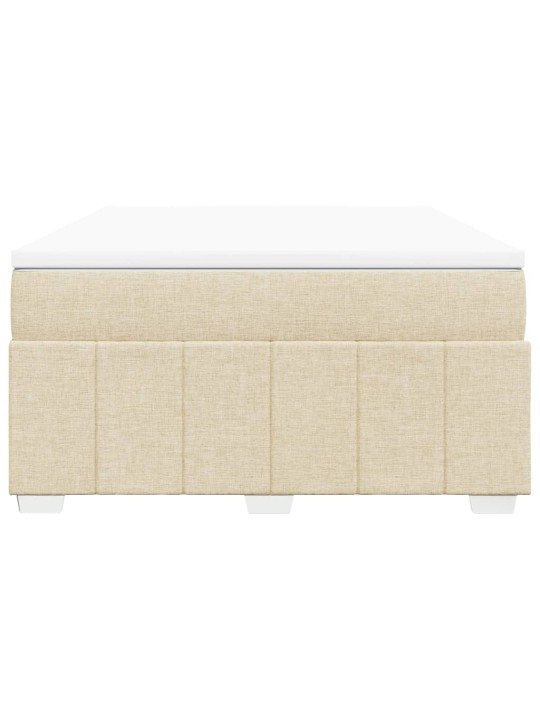 Box spring postel s matrací krémová 160x200 cm textil