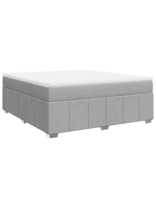 Box spring postel s matrací světle šedá 180 x 200 cm textil