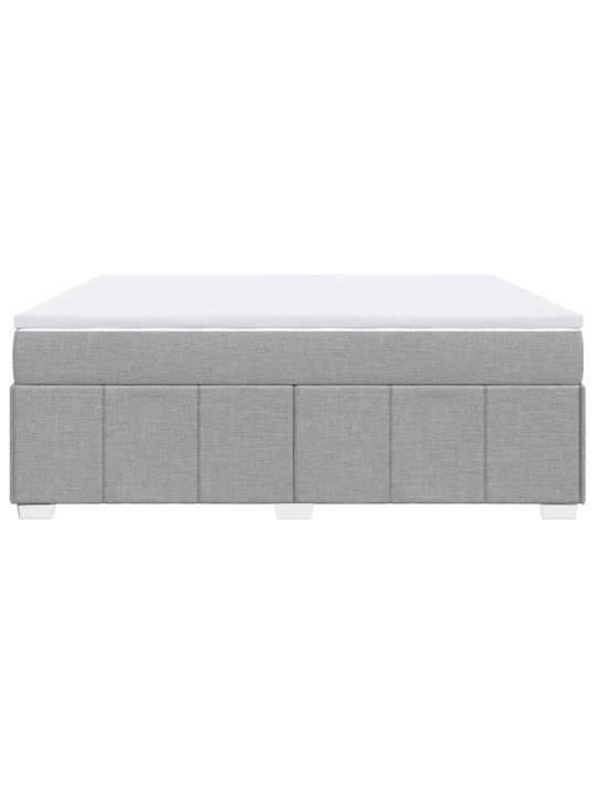 Box spring postel s matrací světle šedá 180 x 200 cm textil