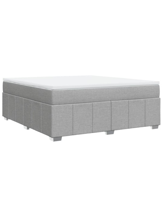 Box spring postel s matrací světle šedá 180 x 200 cm textil