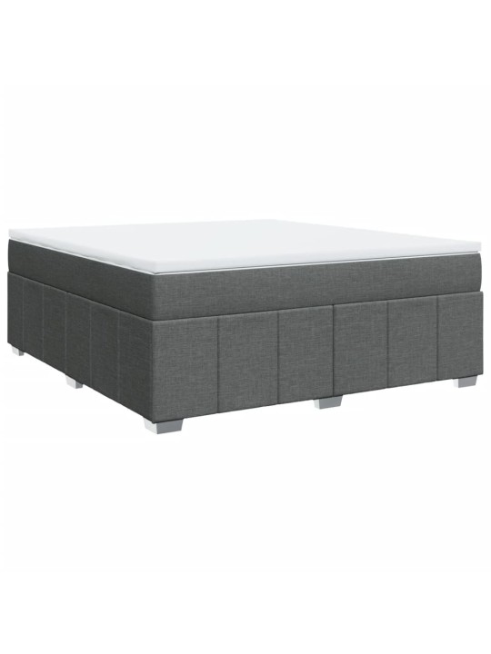 Box spring postel s matrací tmavě šedá 180x200 cm textil
