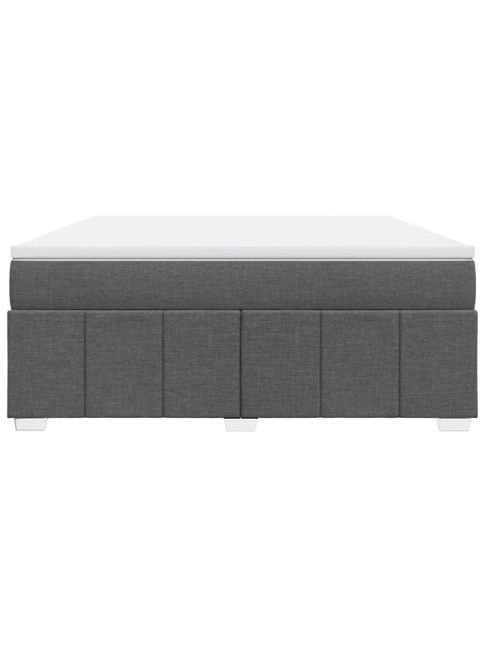 Box spring postel s matrací tmavě šedá 180x200 cm textil