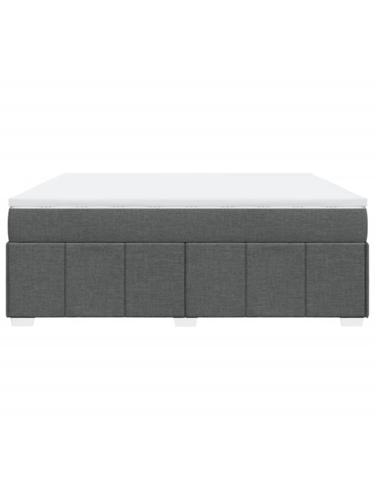 Box spring postel s matrací tmavě šedá 180x200 cm textil